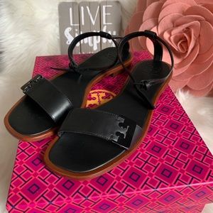 TORY BURCH GABRIELLE SANDAL W/ANKLE IN BLACK